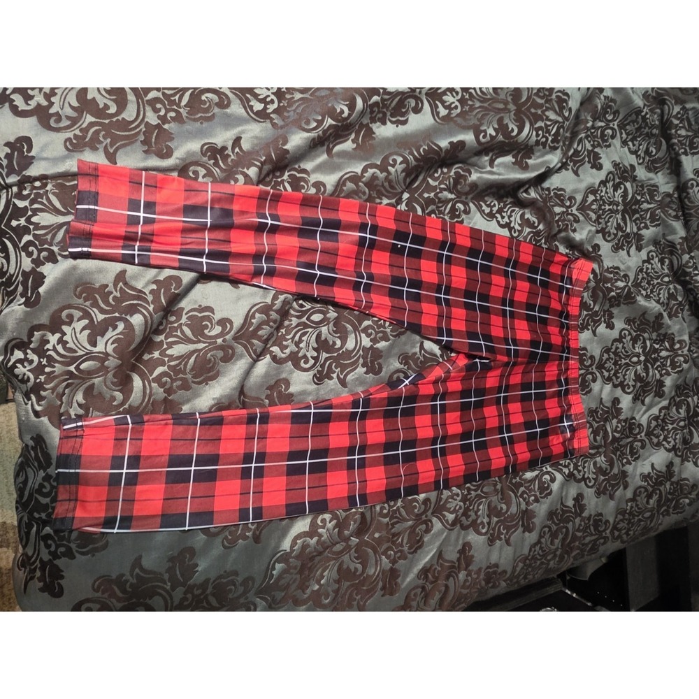 XXL unbranded Red Plaid Leggings